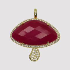 DIJE MICROZIRCONIA HONGO AGATA ROJA - UND -PI201 - comprar online