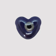 CERAMICA CORAZON OJITO 13mm AZUL - UND - CE321 - comprar online