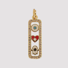 DIJE MICROZIRCONIA OJITO/CORAZON/MANO - UND - DI592 - comprar online