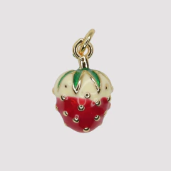 DIJE ESMALTADO FRUTILLA BICOLOR - DI223 - comprar online