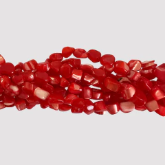 NACAR PULIDO IRREGULAR ROJO 6mm - TIRA - NA69