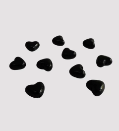 PASANTE ACRILICO CORAZON NEGRO 10mm - PAQ. 10gr. - PL140 - comprar online