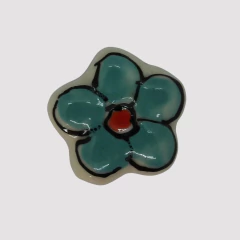 CERAMICA FLOR TURQUESA - UND - CE333 - comprar online