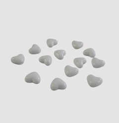 PASANTE ACRILICO CORAZON BLANCO 10mm - PAQ. 10gr. - PL139 - comprar online