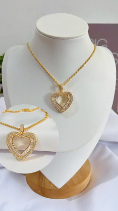CR-09 Colar coleção Coração cravejado pedraria - comprar online