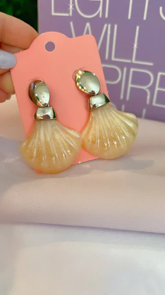 CV-09 Brinco concha ródio prata - comprar online