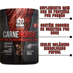 CARNE HORSE PROTEÍNA BOVINA + PEPCOL E L-ARGININA 900G - loja online