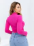 Blusa Cacharrel Gola Alta Manga Longa Segunda Pele de Viscolycra Pink - Mayara Manzano