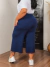 Calça Pantacourt Plus Size Azul - comprar online