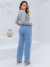 Blusa Cacharrel Gola Alta Manga Longa Segunda Pele de Viscolycra Cinza