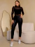 Calça Modelo Jogger de Couro com Elástico Cós e Tornozelo