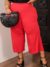 Conjunto Plus Size: Blusa Decote V e Pantacourt de Viscolycra - Estilo e Conforto 