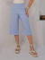 Calça Pantacourt de Linho Estilosa e Versátil Moda Feminina Chique