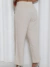 Calça com Bolsos e Zíper Lateral Moda Casual