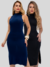 Kit de 2 Vestidos Midi com Fenda Lateral - Mayara Manzano
