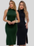 Kit de 2 Vestidos Midi com Fenda Lateral - comprar online