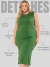Vestido Regata Canelado Plus Size Verde na internet