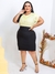 SAIA PLUS SIZE EVANGELICA MODELO SECRETARIA CINTURA ALTA 