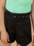 SHORTS PRETO - SHORTS ALFAIATARIA PRETO COM CINTO