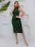 Imagem do Vestido Midi com Fenda Tubinho Verde Militar