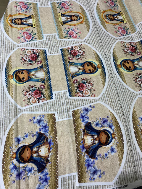 Tecido Tricoline Digital Estampado - Kit Necessaire Nossa Senhora Aparecida