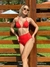 BIQUINI DAFINI HOT PANTS VERMELHO AQUARELA #20949089