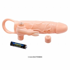 Capa peniana oca com vibrador extensora com anel para escroto, estimulador de clitóris e 10 níveis de vibração - Fabrica da Sedução - Fabrica da Sedução Sex Shop - Vibrador, Plug, Acessórios, Cosméticos e Muito Mais