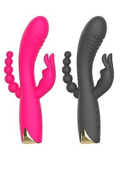 Vibrador feminino Triplo Prazer Vaginal, Clitoris e Anal Recarregável - NV Toys - Fábrica da Sedução