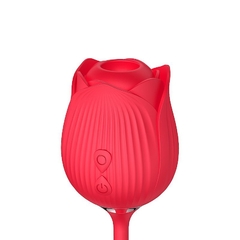 Vibrador em formato de rosa estimuladora clitóris e do Ponto g 7 vibração e vai e vem Recarregável feito em Silicone - Fábrica da Sedução - Fabrica da Sedução Sex Shop - Vibrador, Plug, Acessórios, Cosméticos e Muito Mais