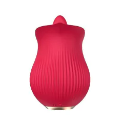 Língua Estimuladora de Clitóris Recarregável Formato de Rosa 12 de vibrações - Fábrica da Sedução - - loja online