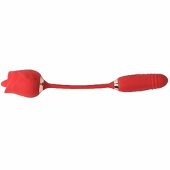Vibrador em formato de rosa Vibrador de Ponto G e Clitóris com Vai e vem Recarregável - Fábrica da Sedução - comprar online