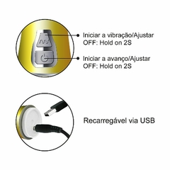 Vibrador Vai e Vem Rotativo com Estimulador de Clitóris Multivelocidades - Fabrica da Sedução Sex Shop - Vibrador, Plug, Acessórios, Cosméticos e Muito Mais