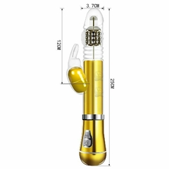 Vibrador Vai e Vem Rotativo com Estimulador de Clitóris Multivelocidades - comprar online