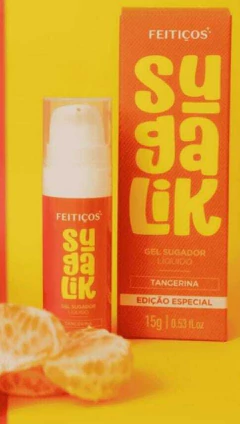 SUGALIK GEL PULSANTE SUGADOR LÍQUIDO BEIJÁVEL SABOR TANGERINA 15G FEITIÇOS - FABRICA DA SEDUÇÃO - Fabrica da Sedução Sex Shop - Vibrador, Plug, Acessórios, Cosméticos e Muito Mais