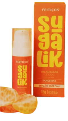 SUGALIK GEL PULSANTE SUGADOR LÍQUIDO BEIJÁVEL SABOR TANGERINA 15G FEITIÇOS - FABRICA DA SEDUÇÃO na internet