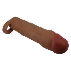 Capa Peniana com Anel de Escroto 18,0 X 3,9 cm- Fabrica da Sedução - Fabrica da Sedução Sex Shop - Vibrador, Plug, Acessórios, Cosméticos e Muito Mais
