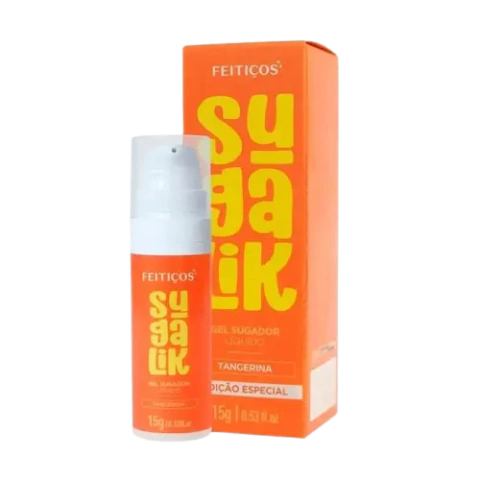 SUGALIK GEL PULSANTE SUGADOR LÍQUIDO BEIJÁVEL SABOR TANGERINA 15G FEITIÇOS - FABRICA DA SEDUÇÃO - comprar online