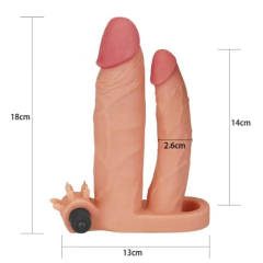 Capa Peniana Extensora com Anel Companheiro e Vibrador - Fabrica da Sedução na internet