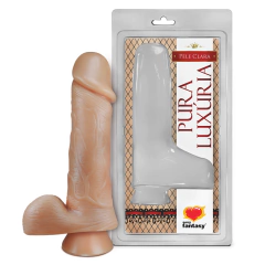 Pênis Realístico com Escroto e Ventosa 16,2 x 4,4cm Sexy Fantasy - Fábrica da Sedução