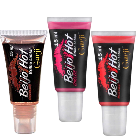 Beijo hot gloss brilho labial 15 ml - Garji - Fábrica da Sedução
