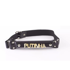 MORDAÇA EM BASTÃO PERSONALIZADA COM FRASE PICANTE COURO LINHA SADO BDSM - Fabrica da Sedução na internet