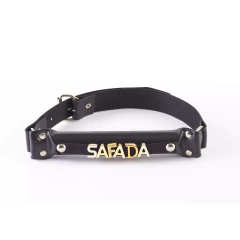 MORDAÇA EM BASTÃO PERSONALIZADA COM FRASE PICANTE COURO LINHA SADO BDSM - Fabrica da Sedução - comprar online