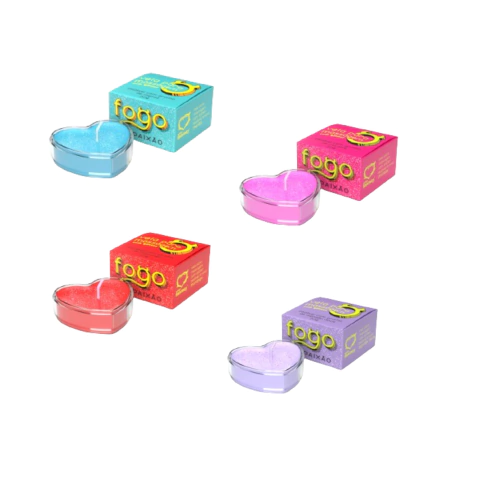 Vela Corporal Beijável Fogo da Paixão Com Glitter 20 Gr - Sexy Fantasy