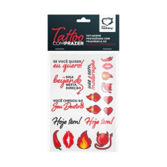 CARTELA COM 18 TATUAGENS PROVISÓRIAS COM FRAGRÂNCIA AFRODISICA SEXY FANTASY - FABRICA DA SEDUÇÃO - comprar online