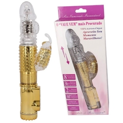 Vibrador Vai e Vem Rotativo com Estimulador de Clitóris Multivelocidades Recarregável - Fabrica da Sedução - comprar online