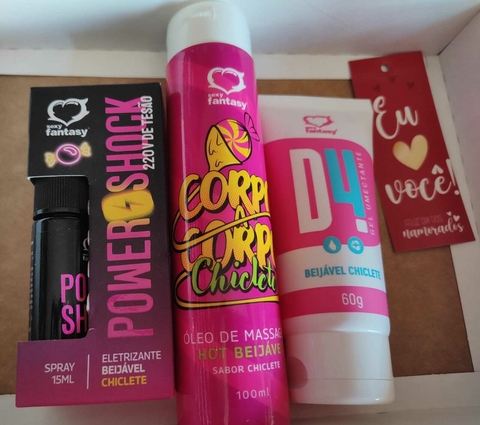 KIT EROTICO DIA DOS NAMORADOS NOITE DO CHICLETE - FÁBRICA DA SEDUÇÃO