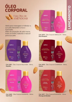 Óleo Corporal Apiderm Apinil 100 g Com óleo de Amêndoas - Fábrica da Sedução