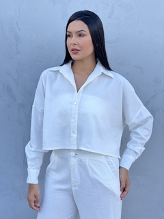Camisa Cropped em Linho Bari - CLASSICA BRASIL