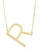 Colar Letra Inicial Tombada Banhado a Ouro 18k