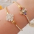 Bracelete Flor de Zircônias Coloridas Banhado a Ouro 18k - comprar online
